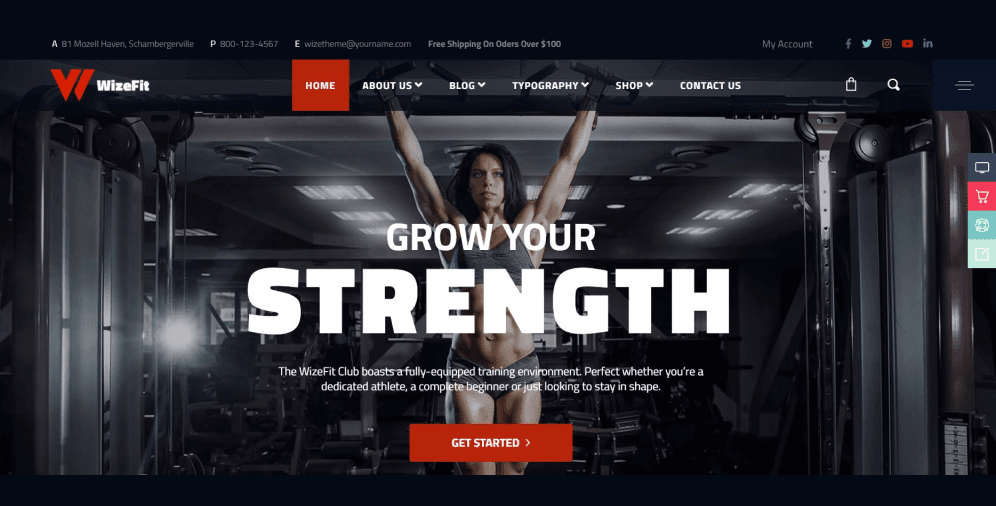 Gym Fit Fitness Website Template - Website Development