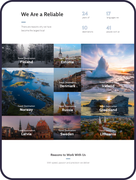 Trans Nordic Tours Website, Designed and Developed by Ester Digital