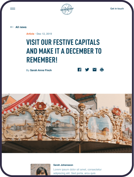 Tour Partner Group, Designed and Developed by Ester Digital