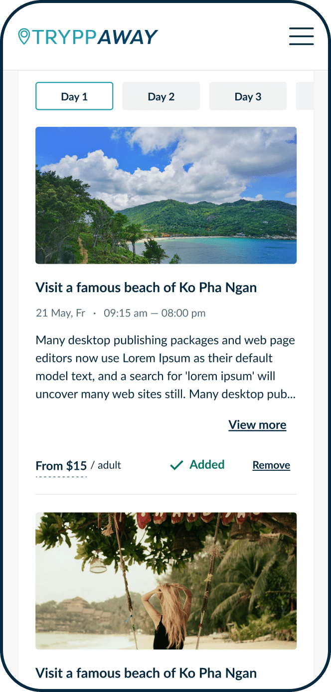 Tryppaway, Designed and Developed by Ester Digital