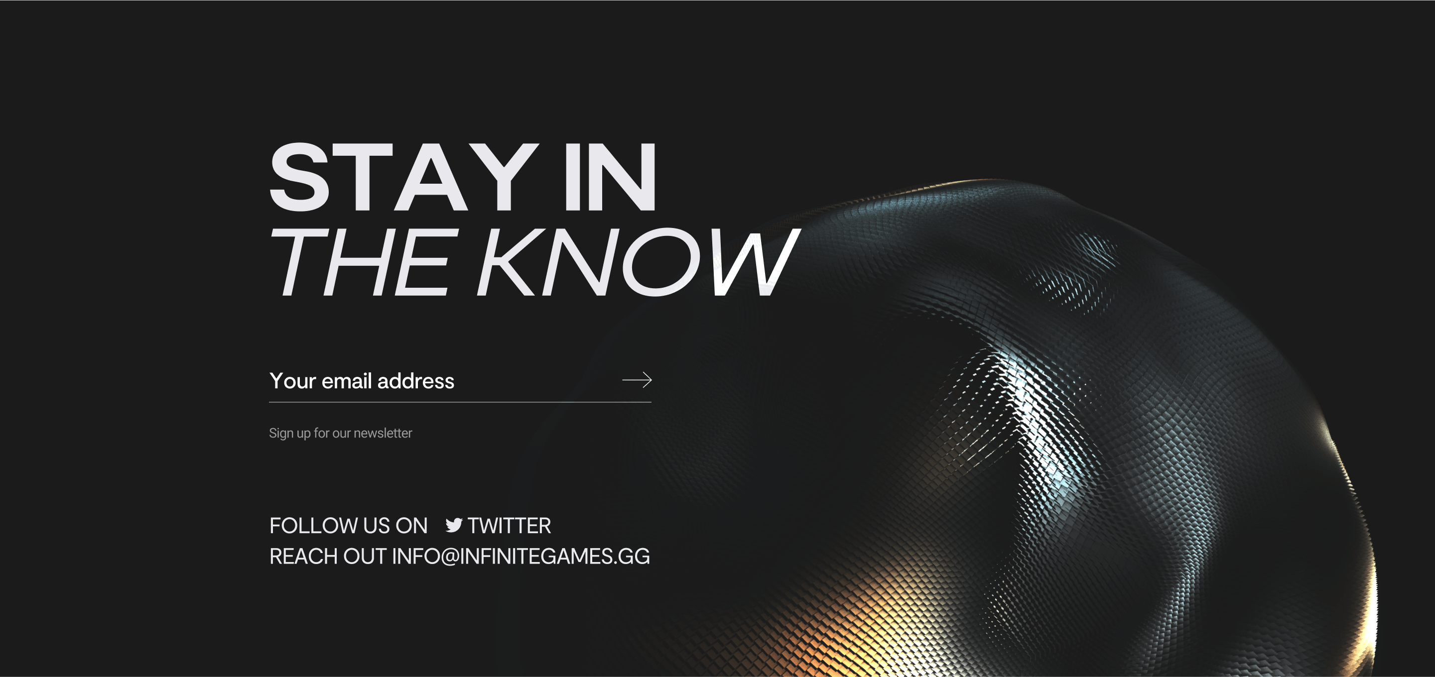 Infinite Games, Designed and Developed by Ester Digital